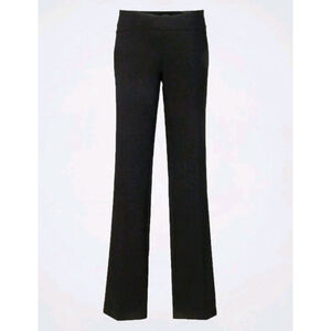 ANNARITA N Pleated Black Flared Pants Size Italian 46 32x36 NWT $275 Classic